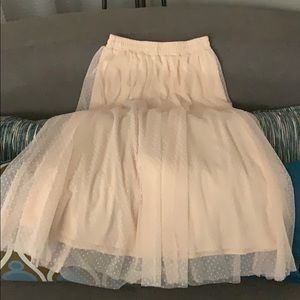 Powder pink tea skirt